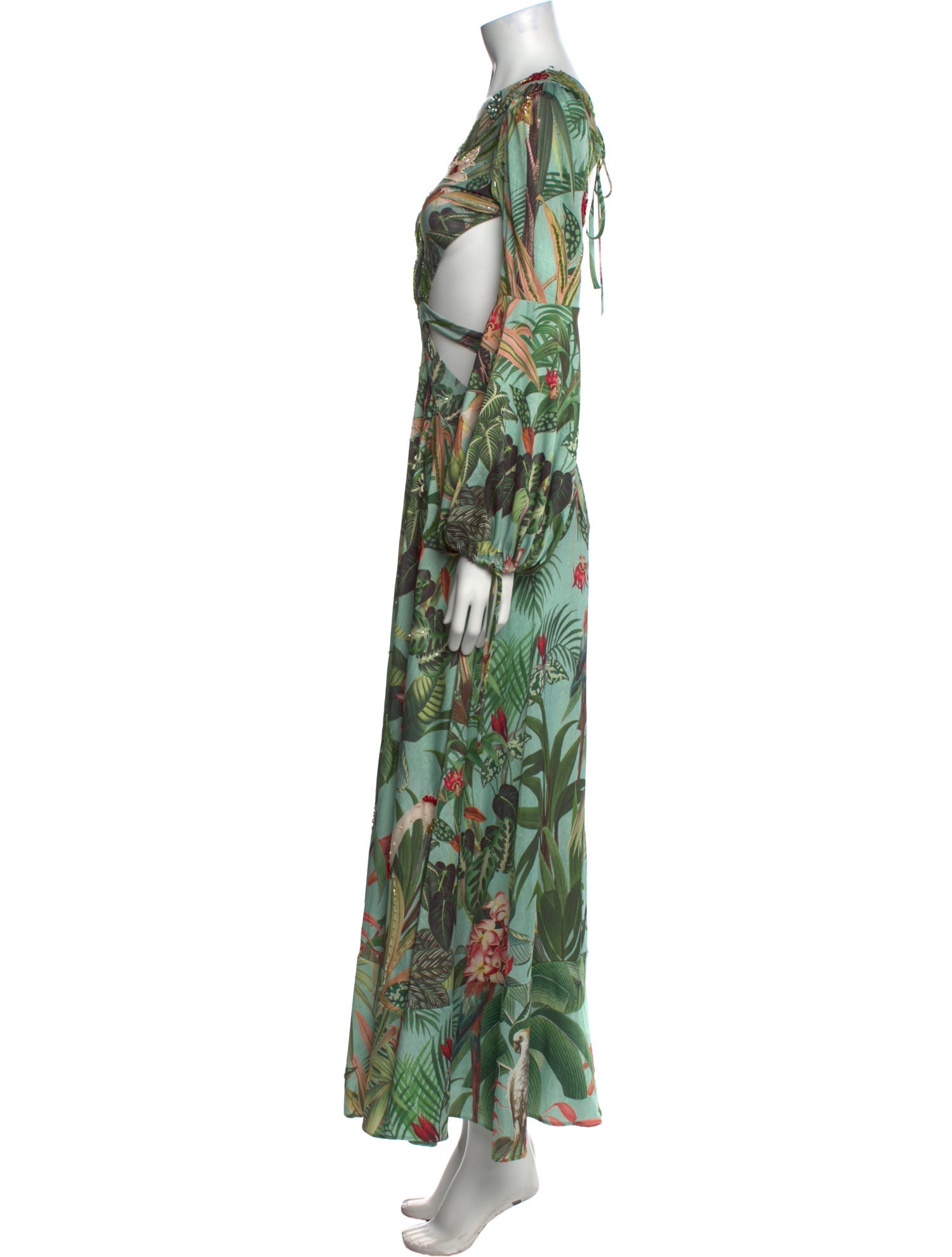PatBO Floral Print Long Dress