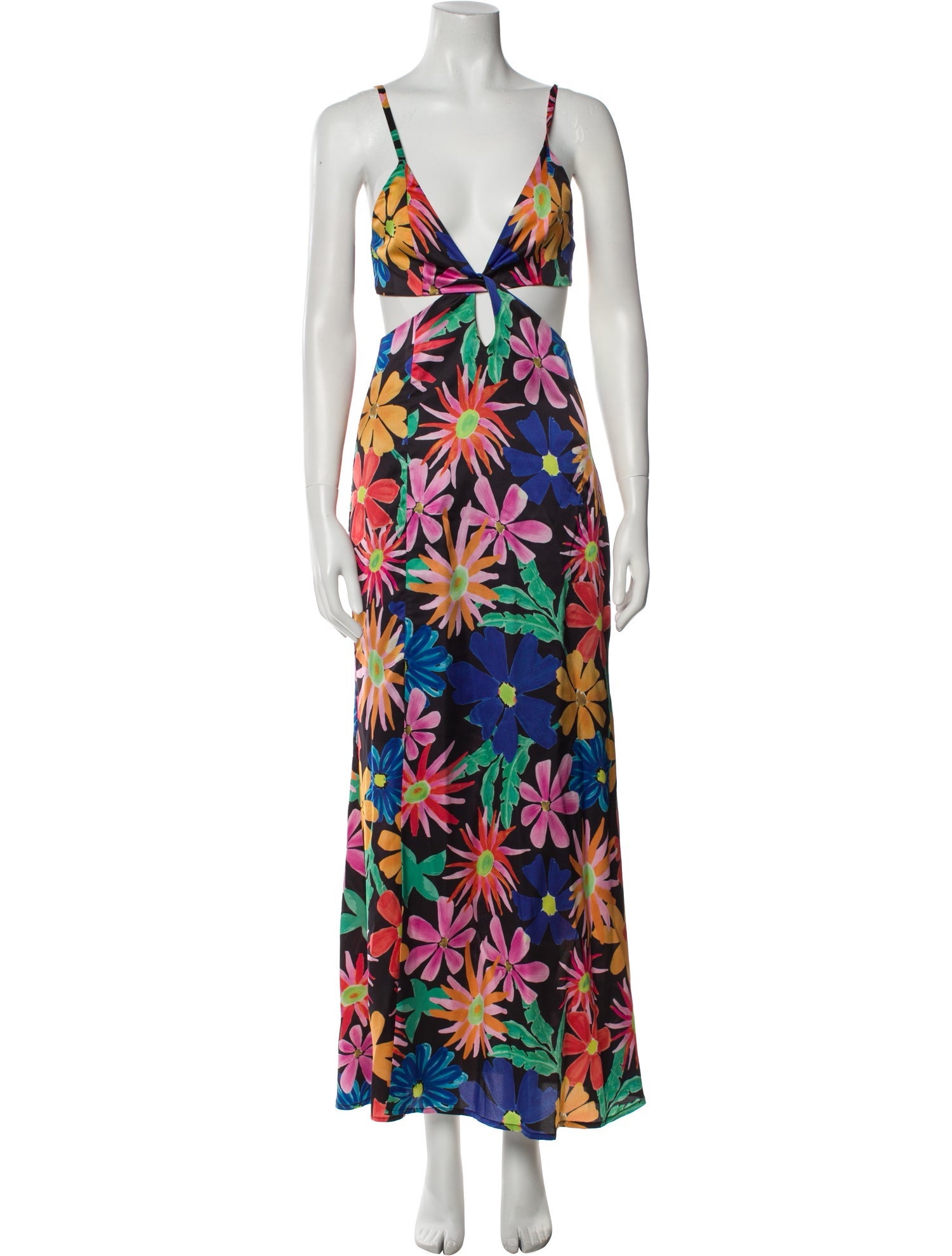 PatBO Floral Print Long Dress