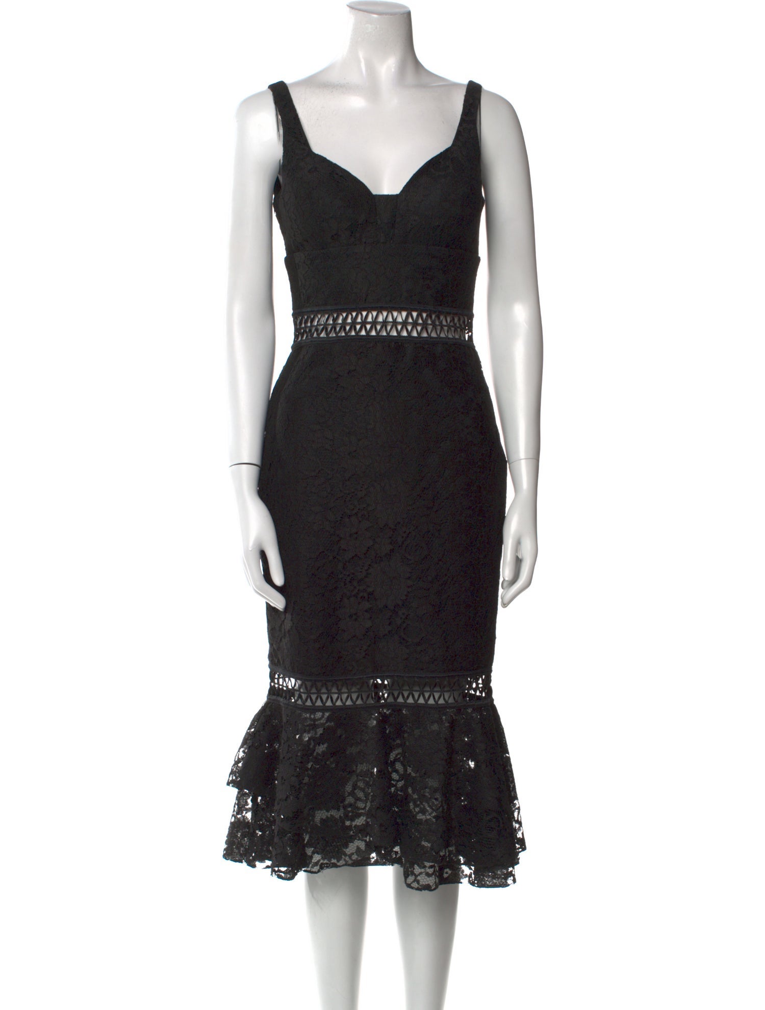 PatBO Lace Pattern Midi Length Dress