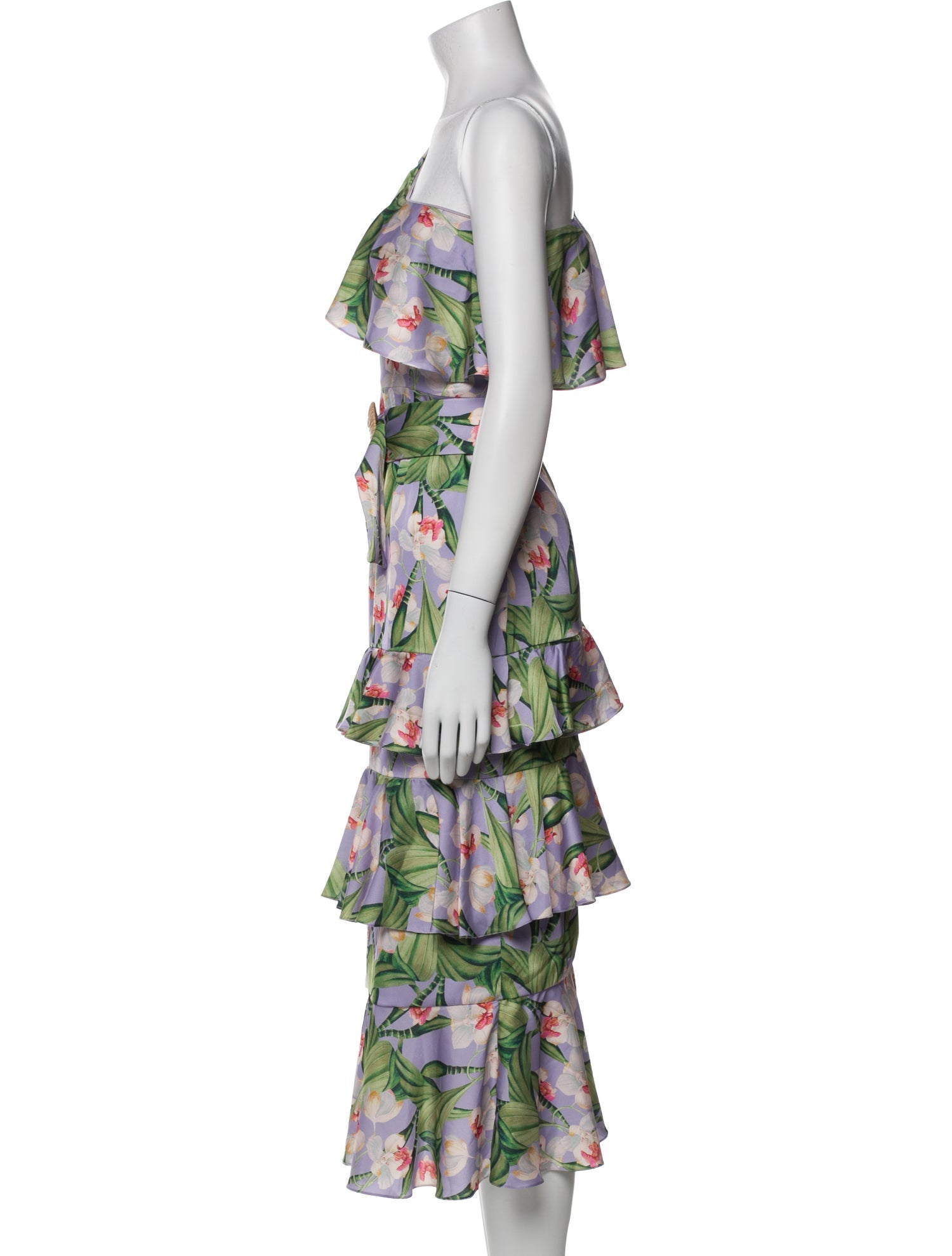 PatBO Floral Print Long Dress