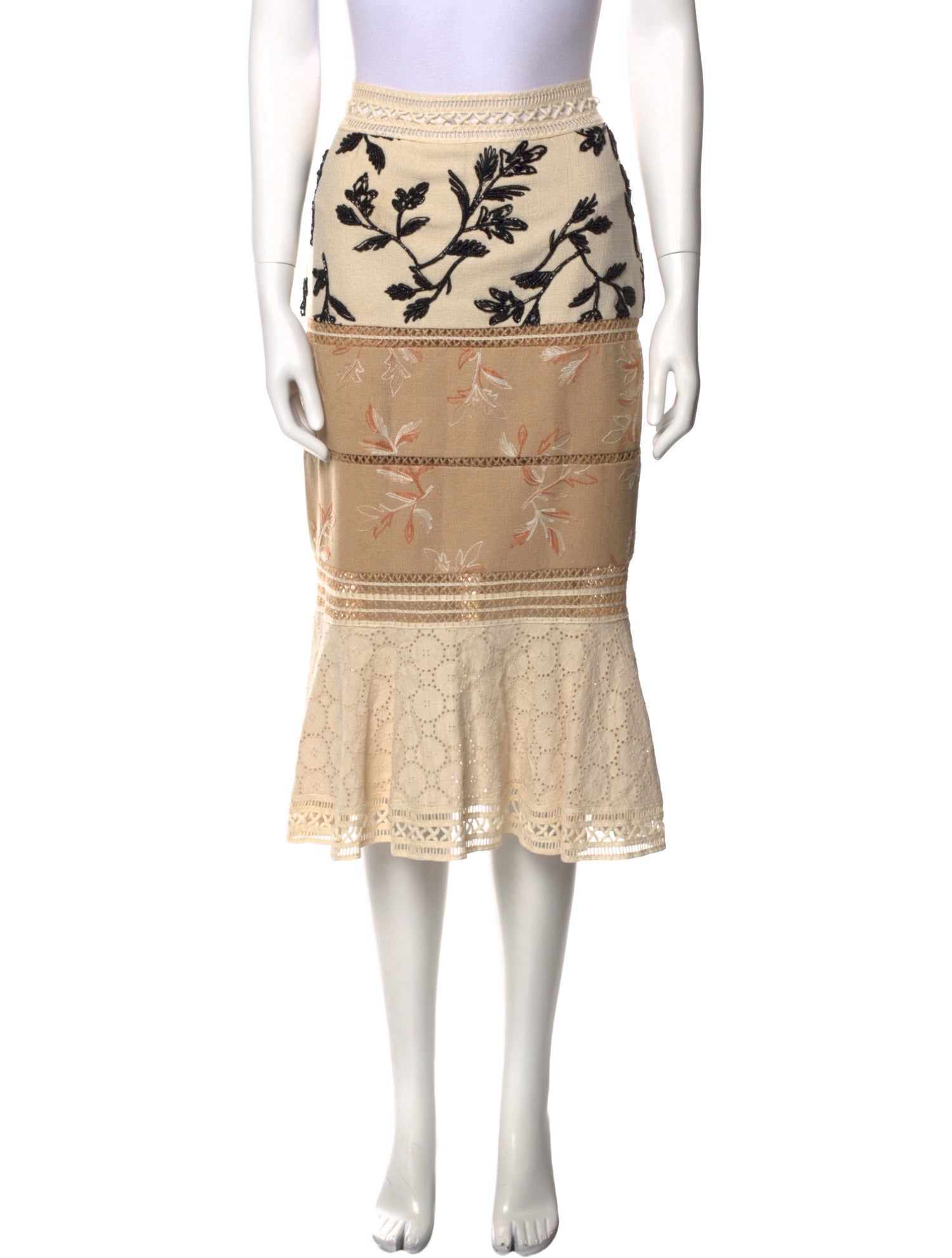 PatBO Printed Midi Length Skirt w/ Tags