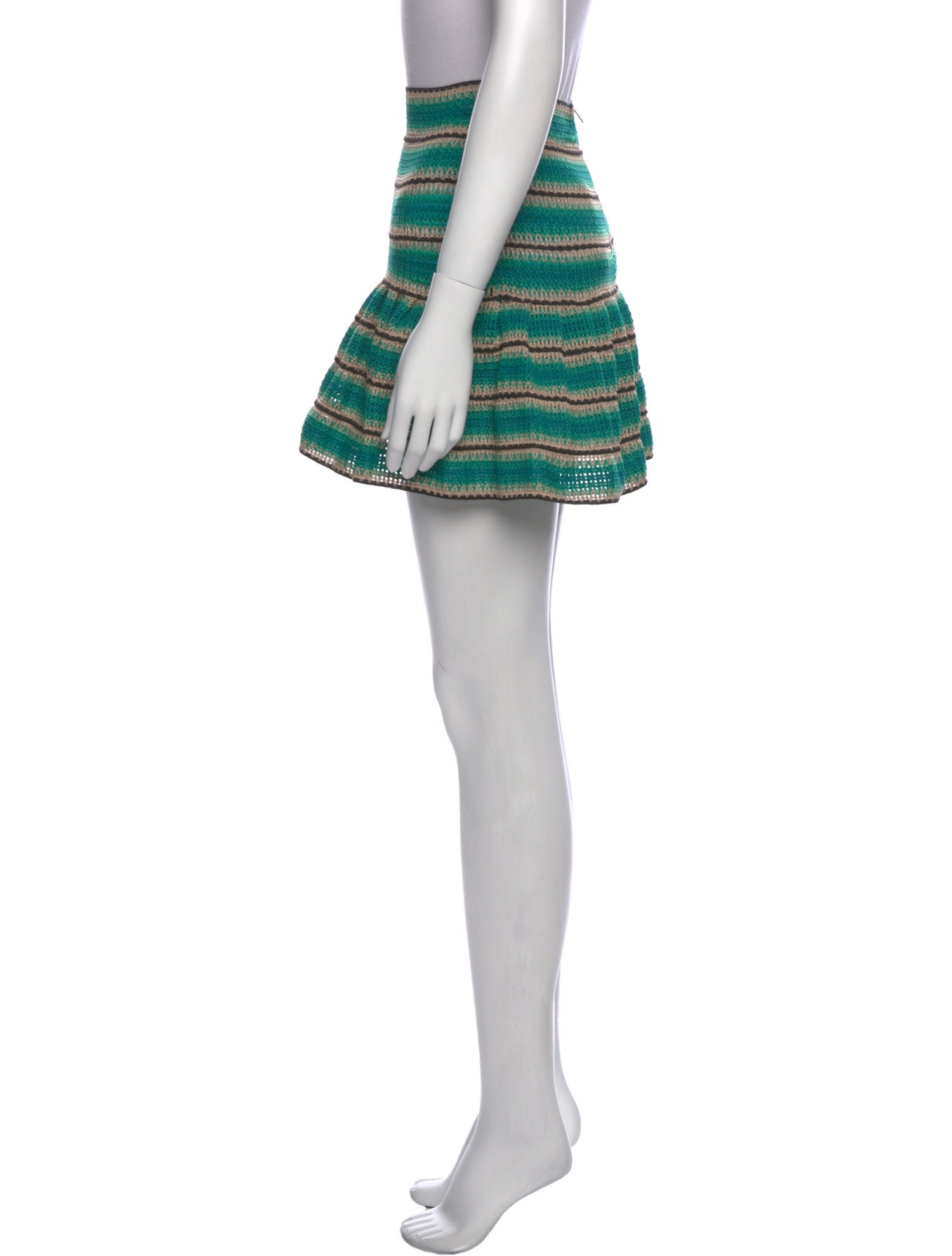 PatBO Striped Mini Skirt