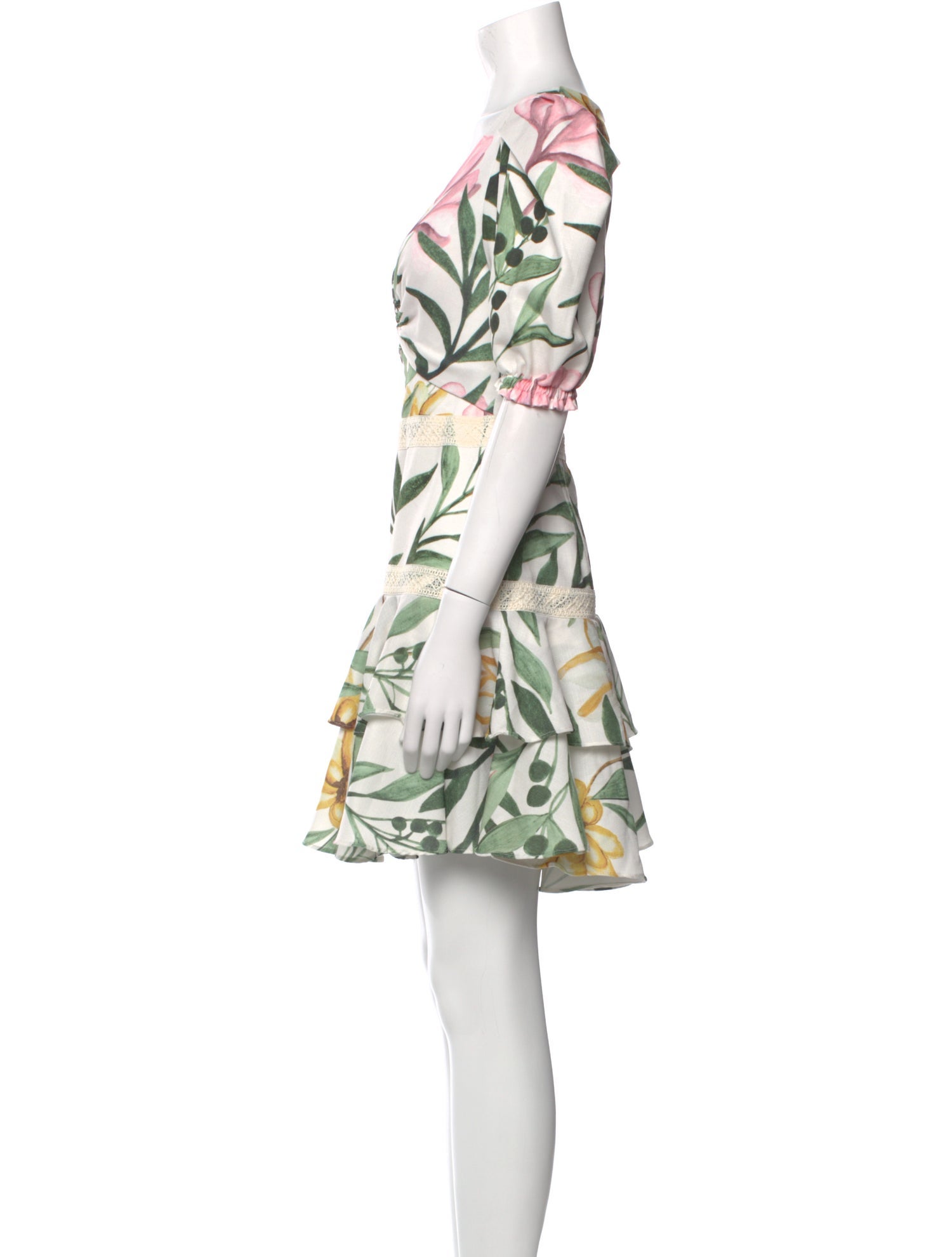 PatBO Floral Print Mini Dress