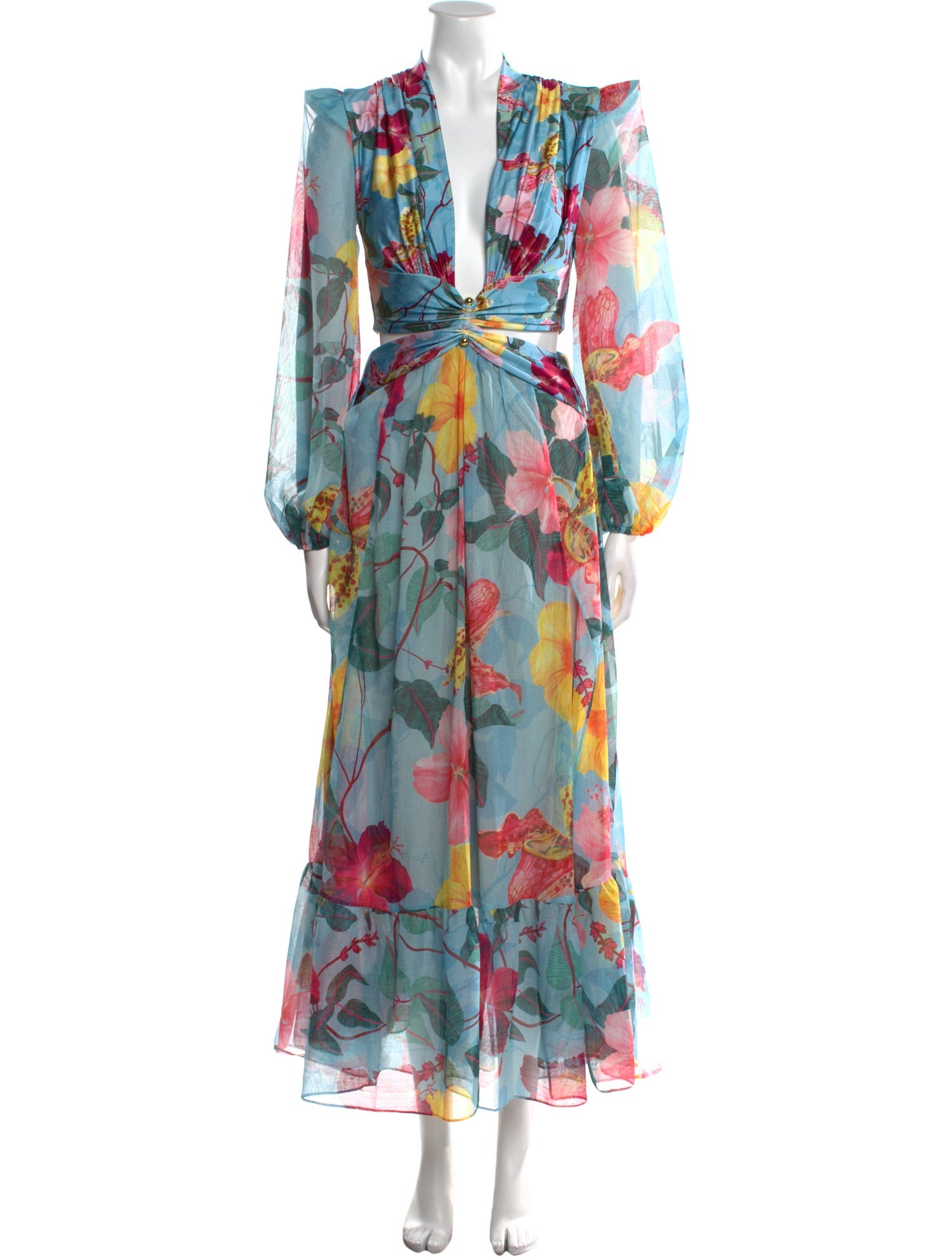 PatBO Floral Print Long Dress