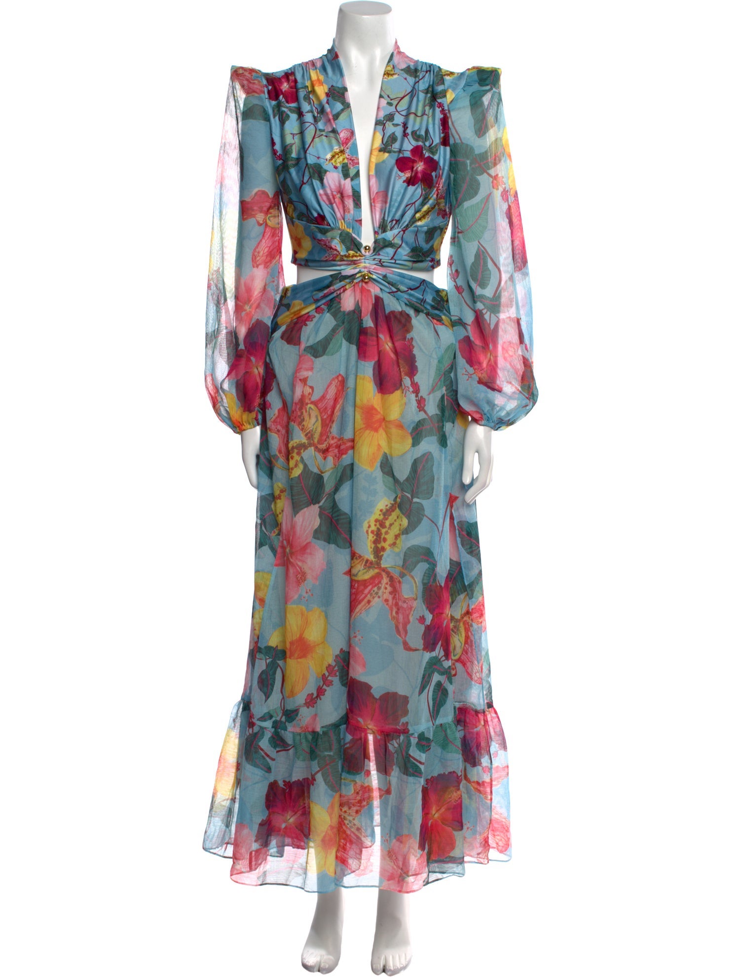PatBO Floral Print Long Dress w/ Tags