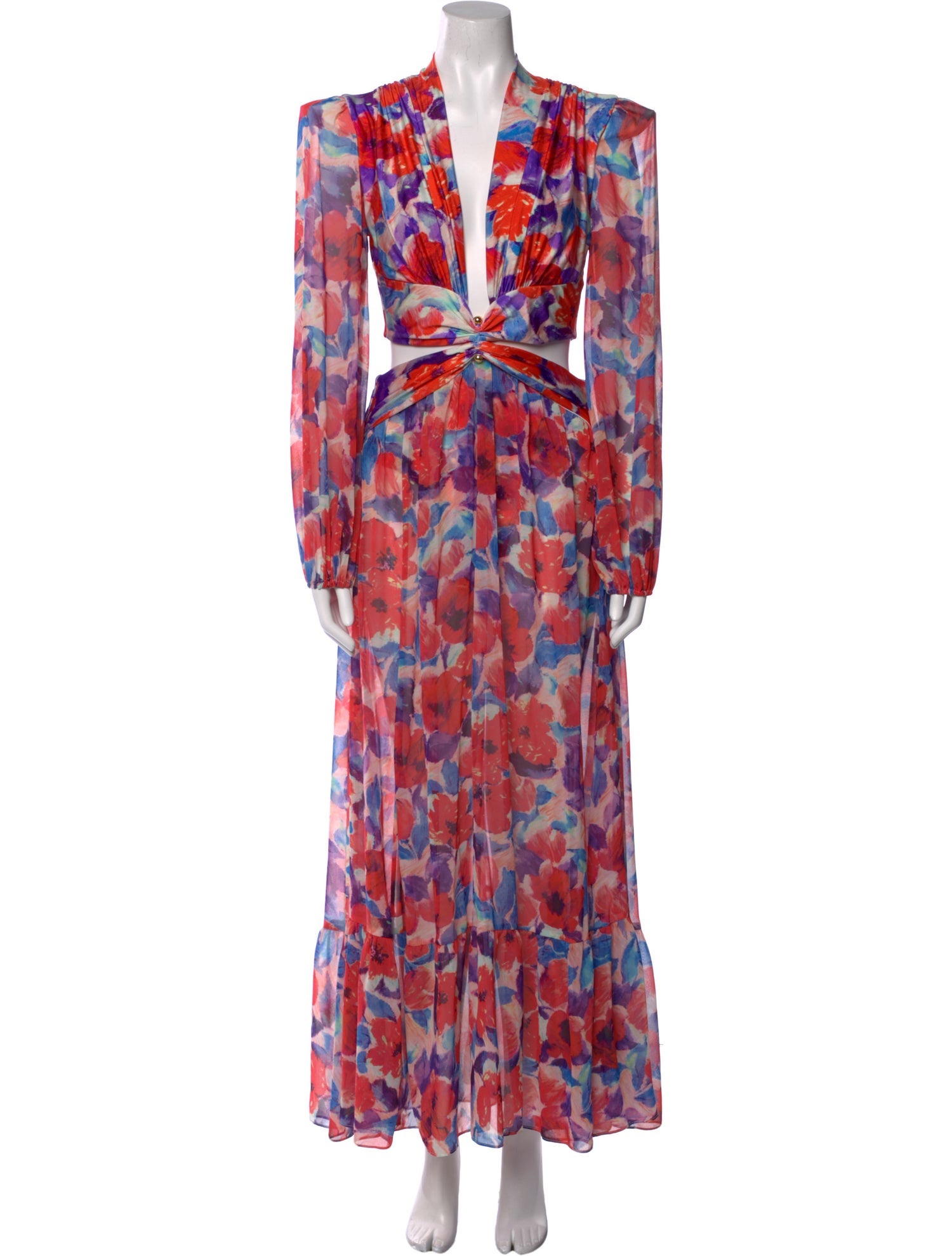 PatBO Floral Print Long Dress