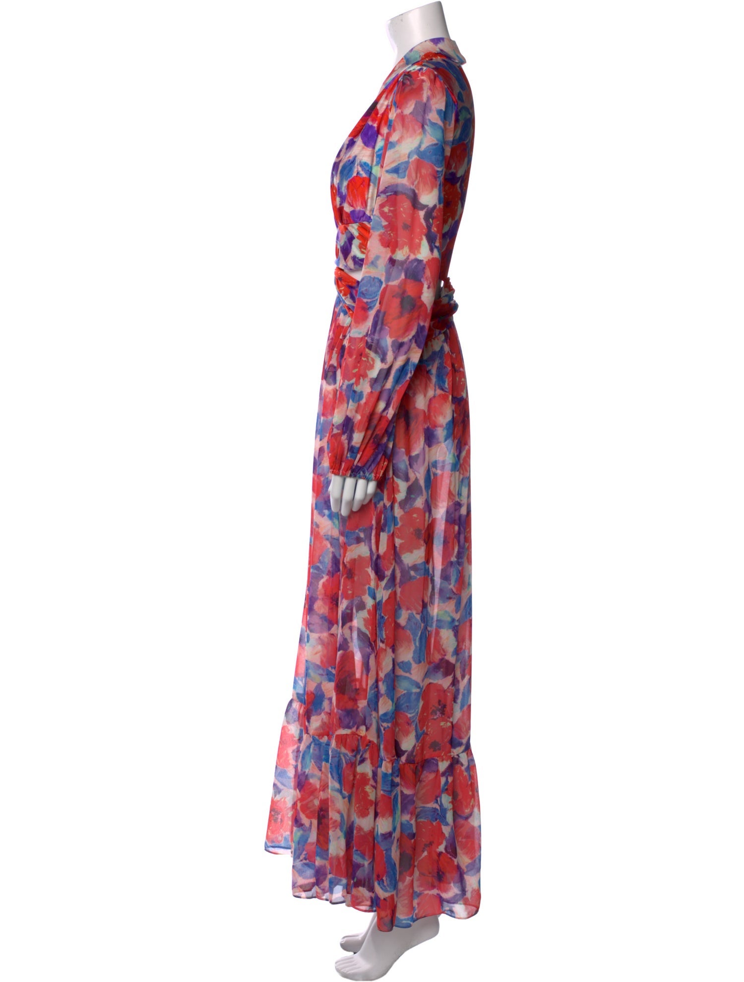PatBO Floral Print Long Dress