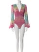PatBO Printed V-Neck Bodysuit