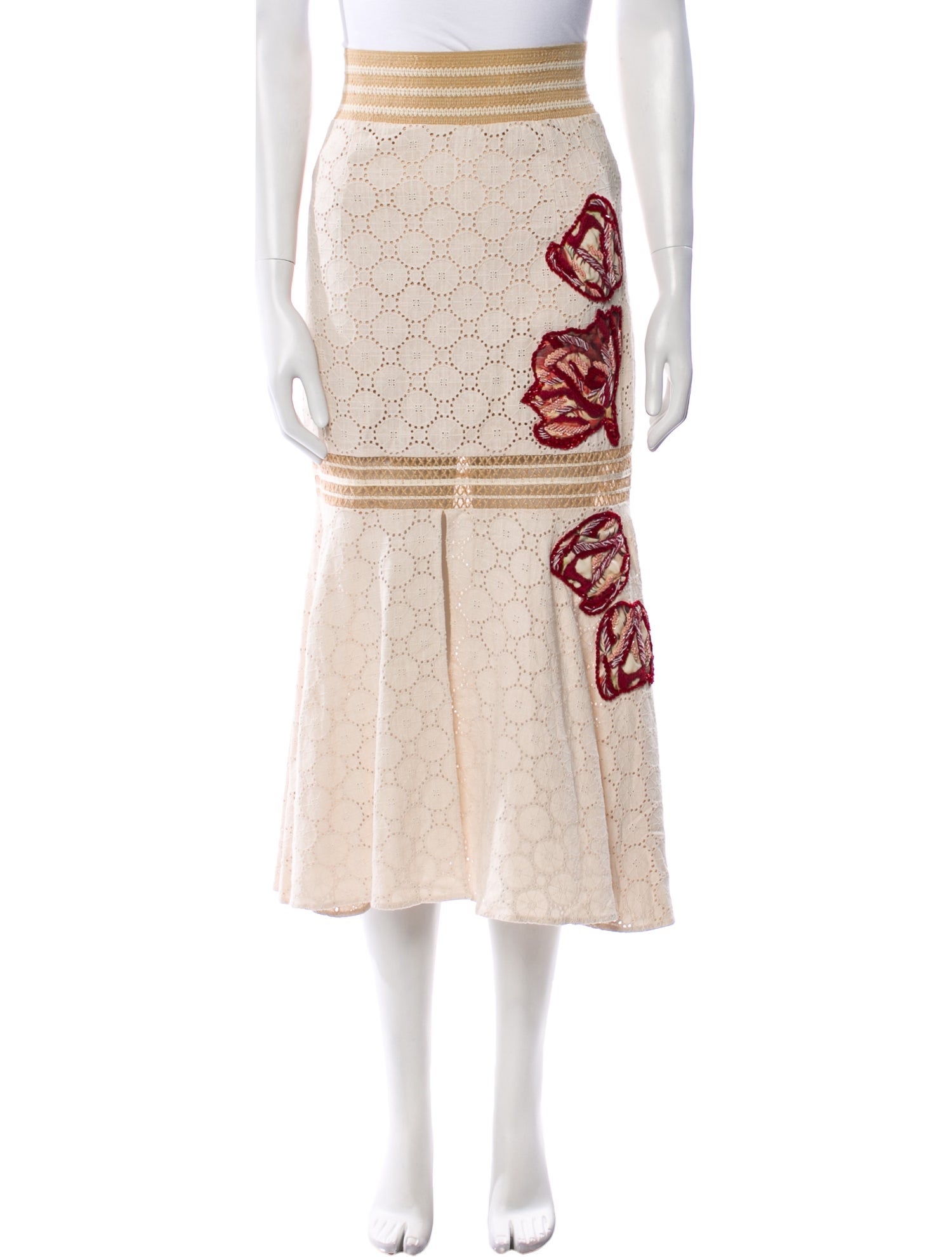 PatBO Patterned Midi Length Skirt