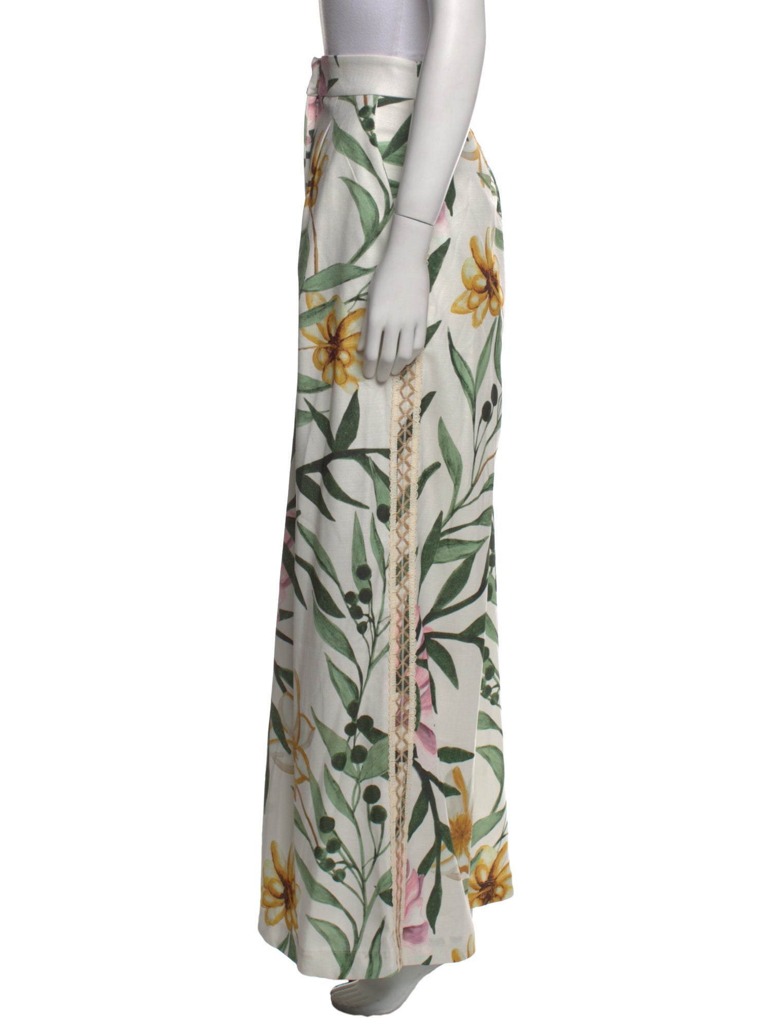 PatBO Floral Print Wide Leg Pants