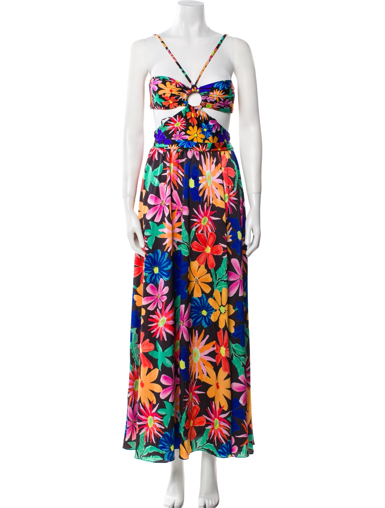 PatBO Floral Print Long Dress