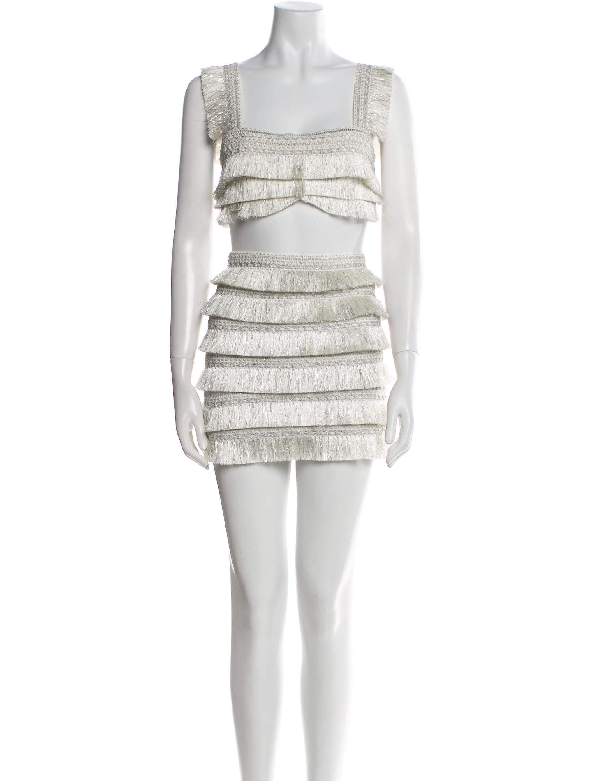 PatBO Striped Glitter Accents Short Set