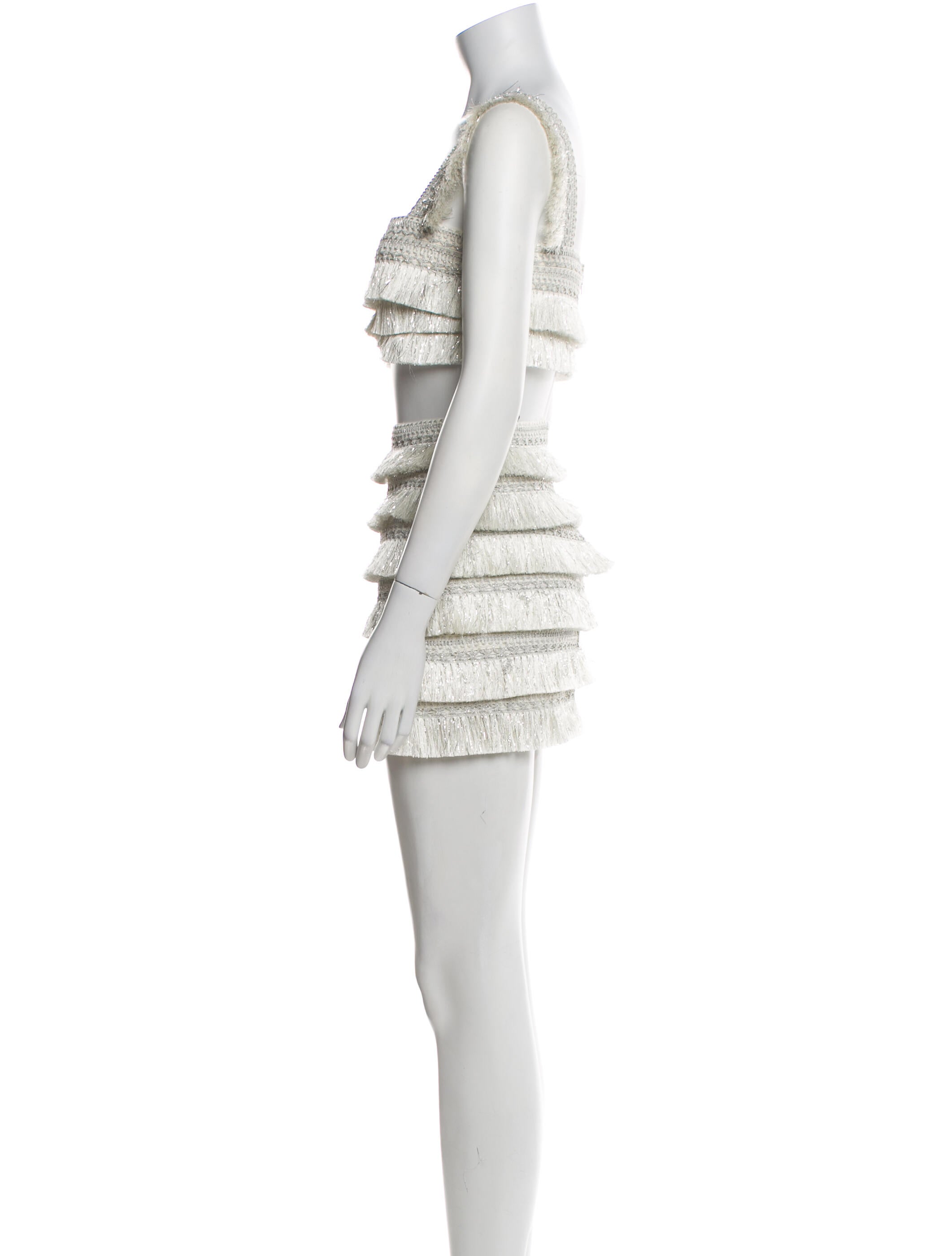 PatBO Striped Glitter Accents Short Set