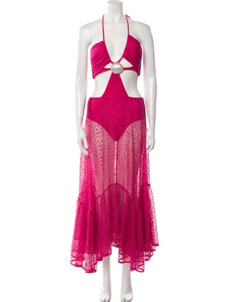 PatBO Lace Pattern Midi Length Dress