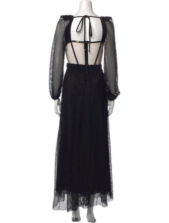 PatBO Lace Pattern Long Dress