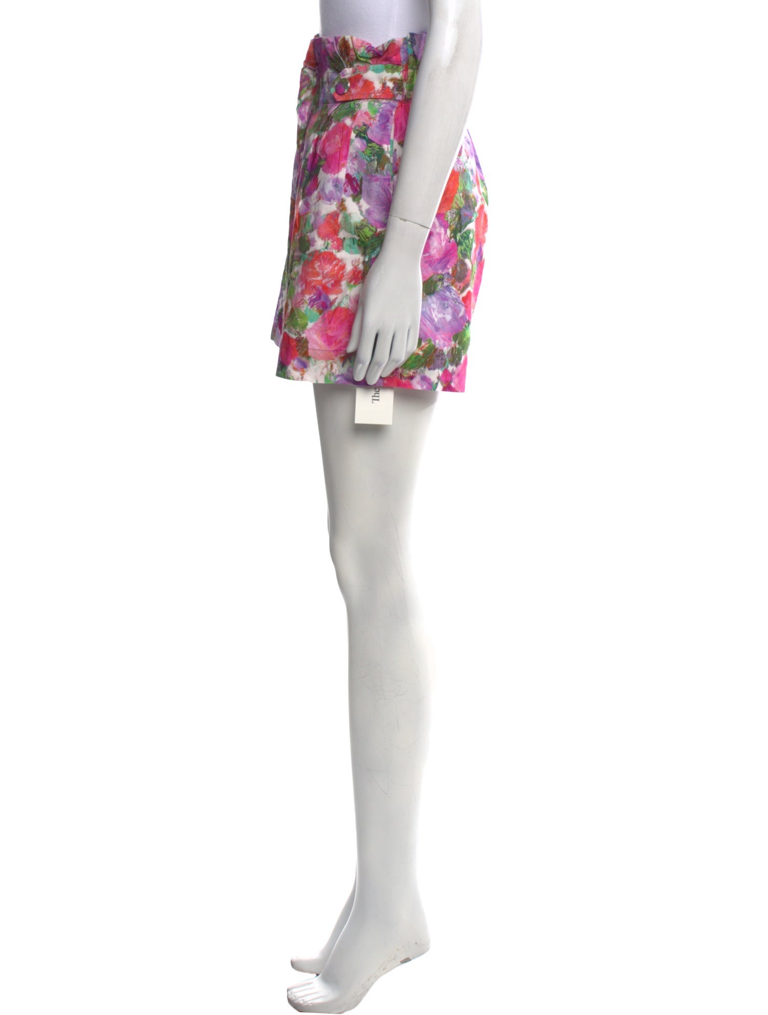 PatBO Floral Print Mini Shorts