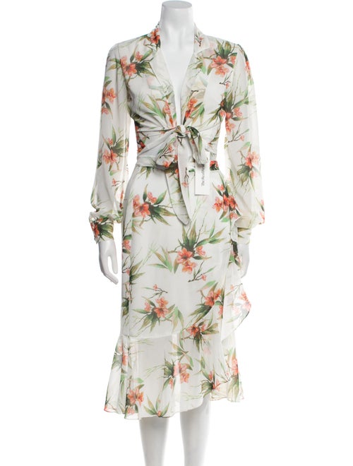 PatBO Floral Print Ruffle Embellishment Skirt Set