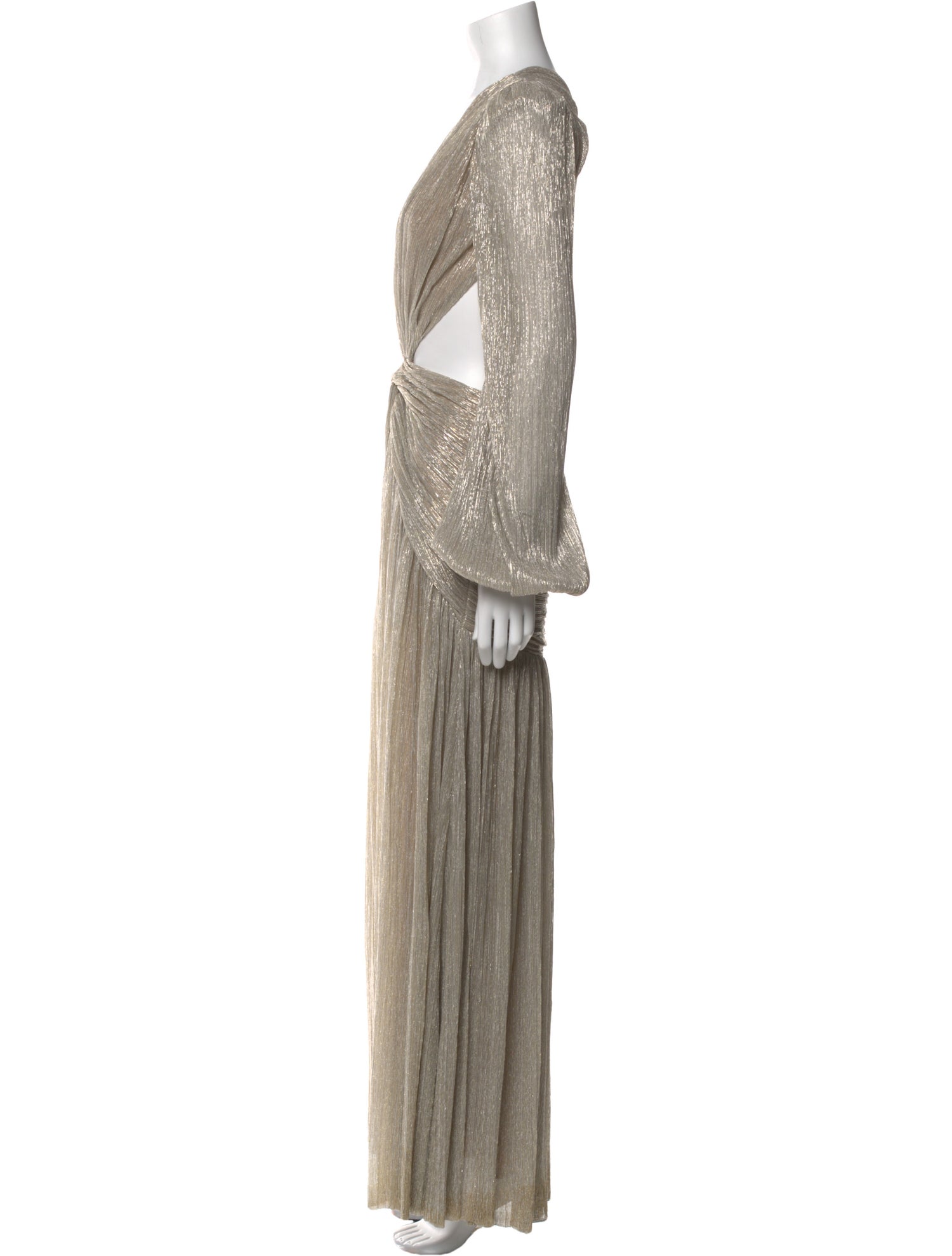 PatBO Plunge Neckline Long Dress