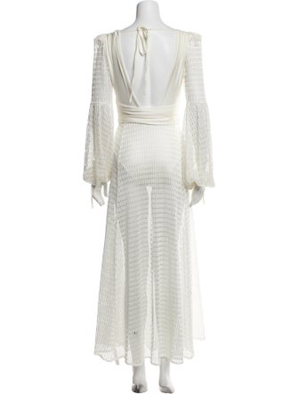 PatBO V-Neck Midi Length Dress