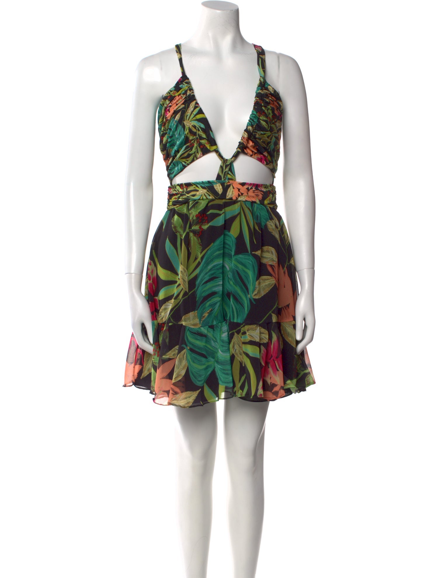 PatBO Floral Print Mini Dress