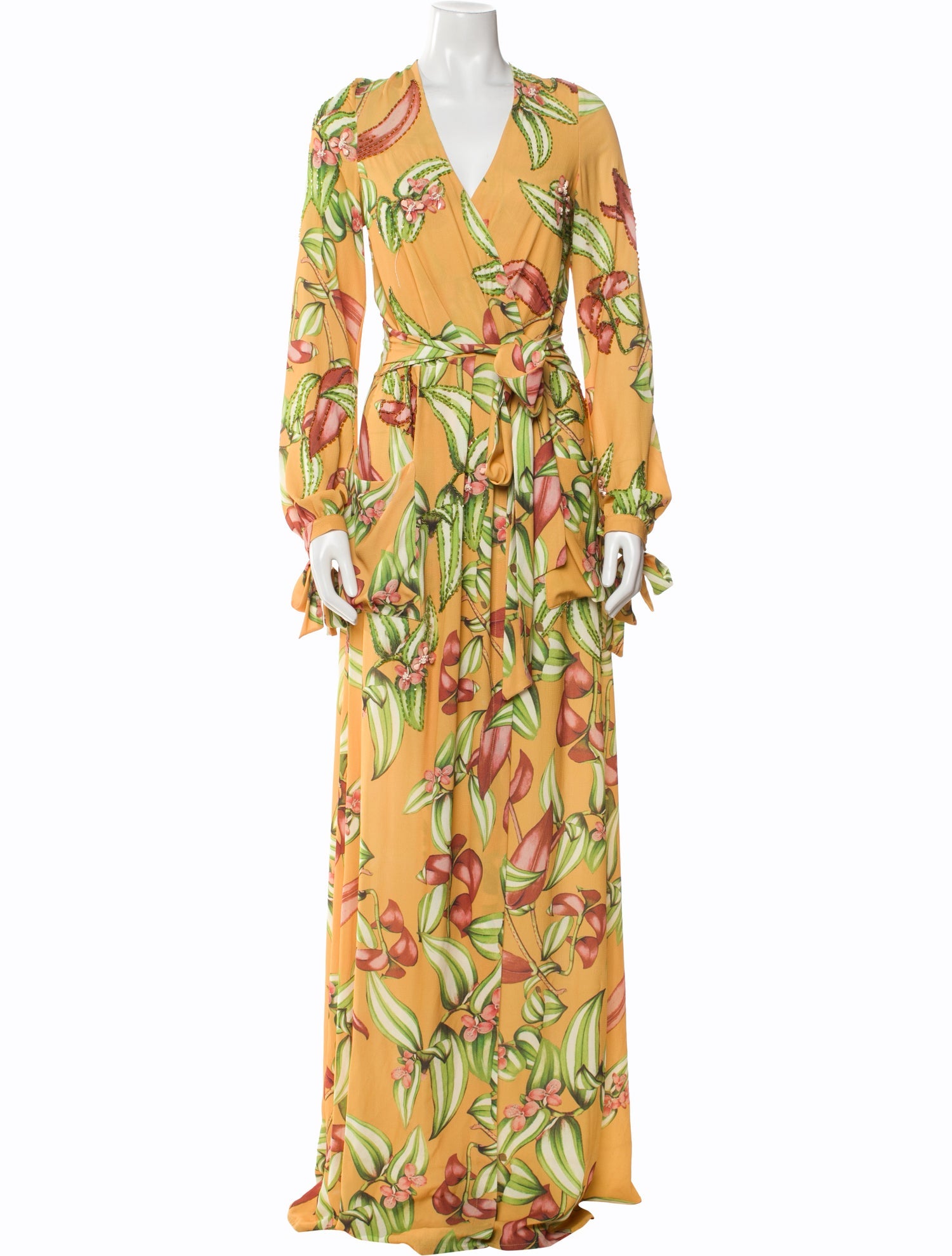 PatBO Floral Print Long Dress