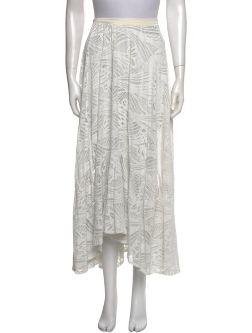 PatBO Lace Pattern Midi Length Skirt