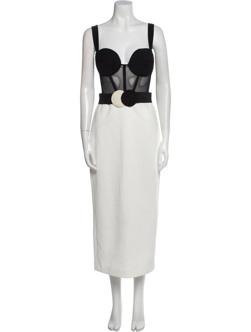 PatBO Square Neckline Long Dress