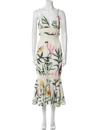 PatBO Floral Print Long Dress