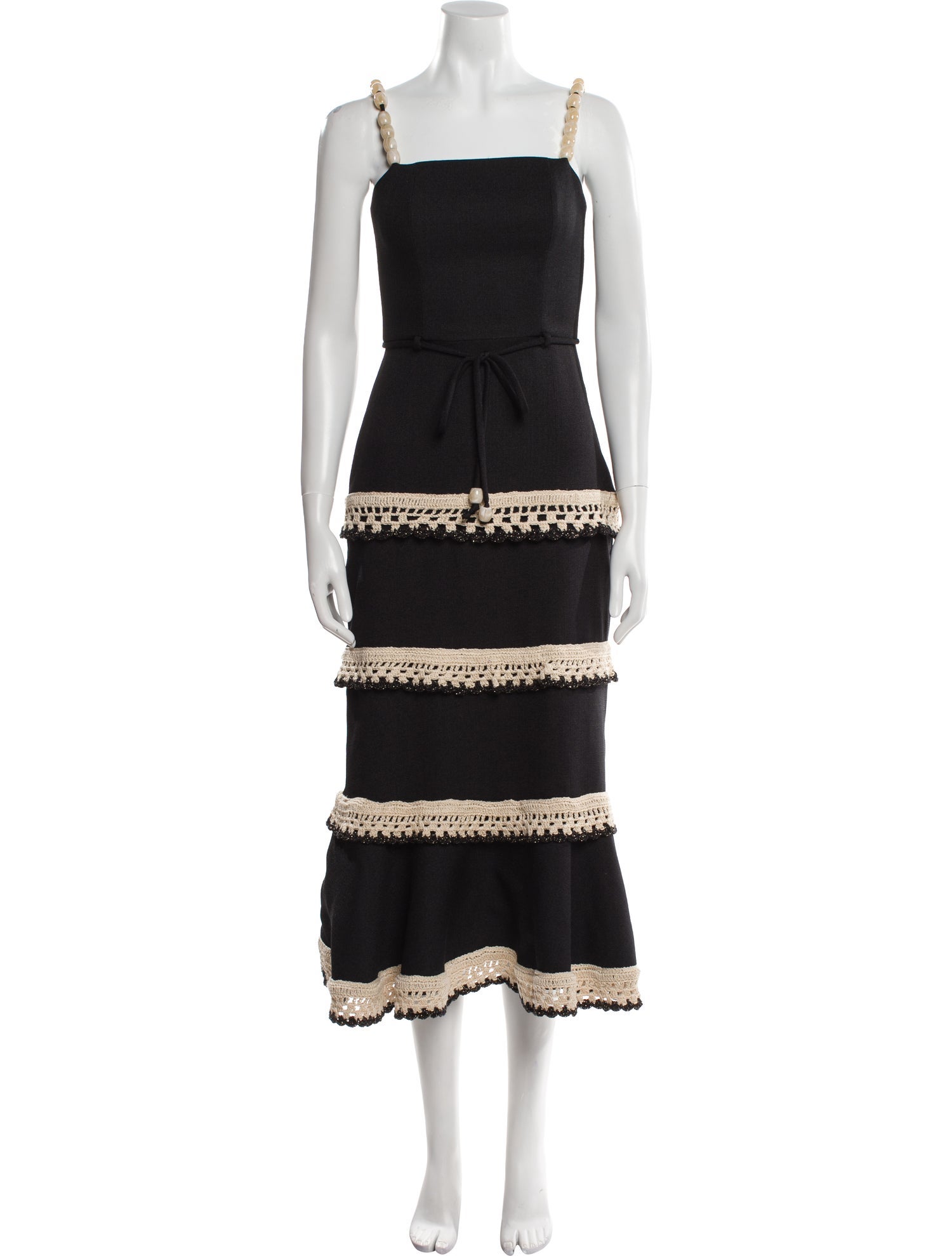 PatBO Square Neckline Midi Length Dress