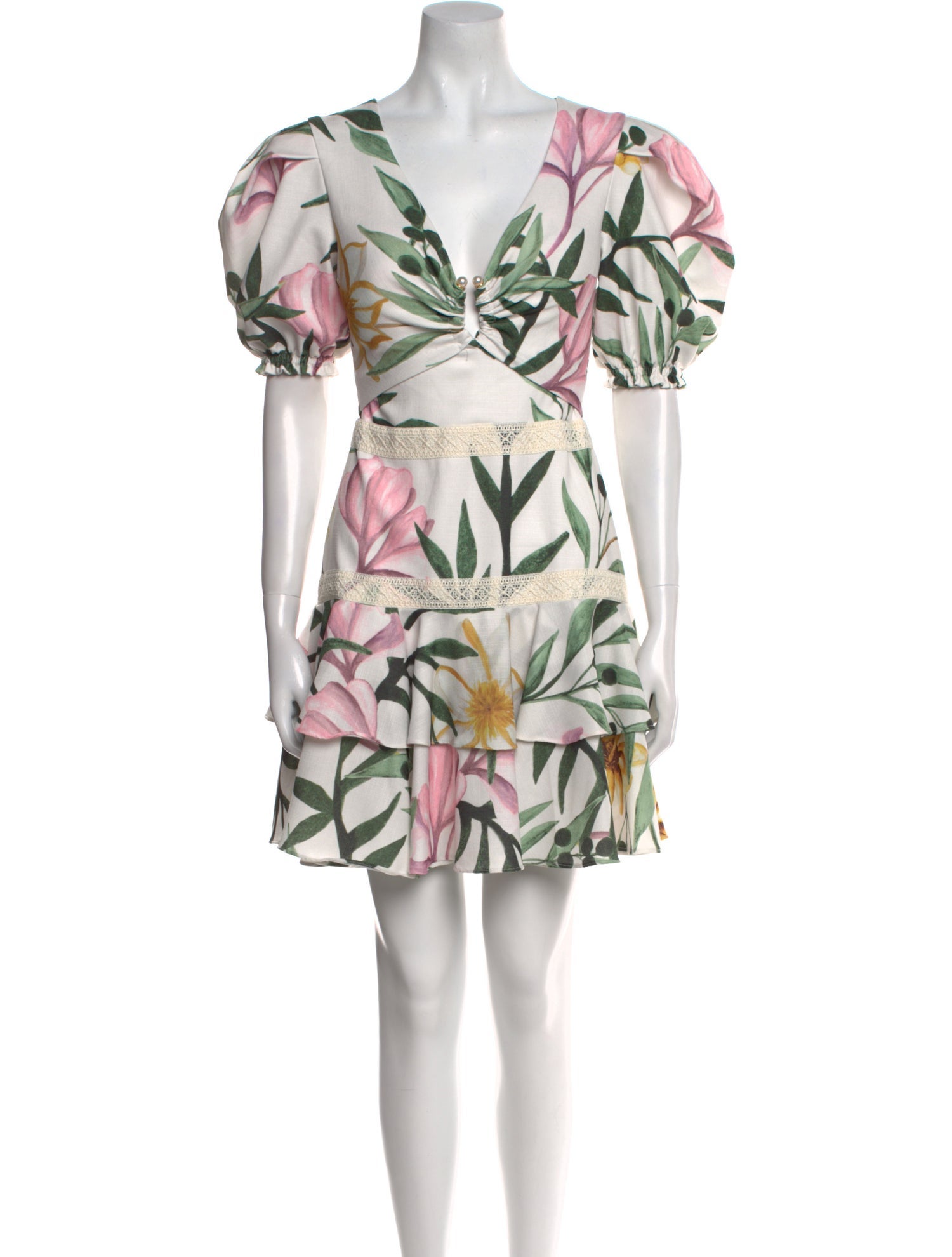 PatBO Floral Print Mini Dress