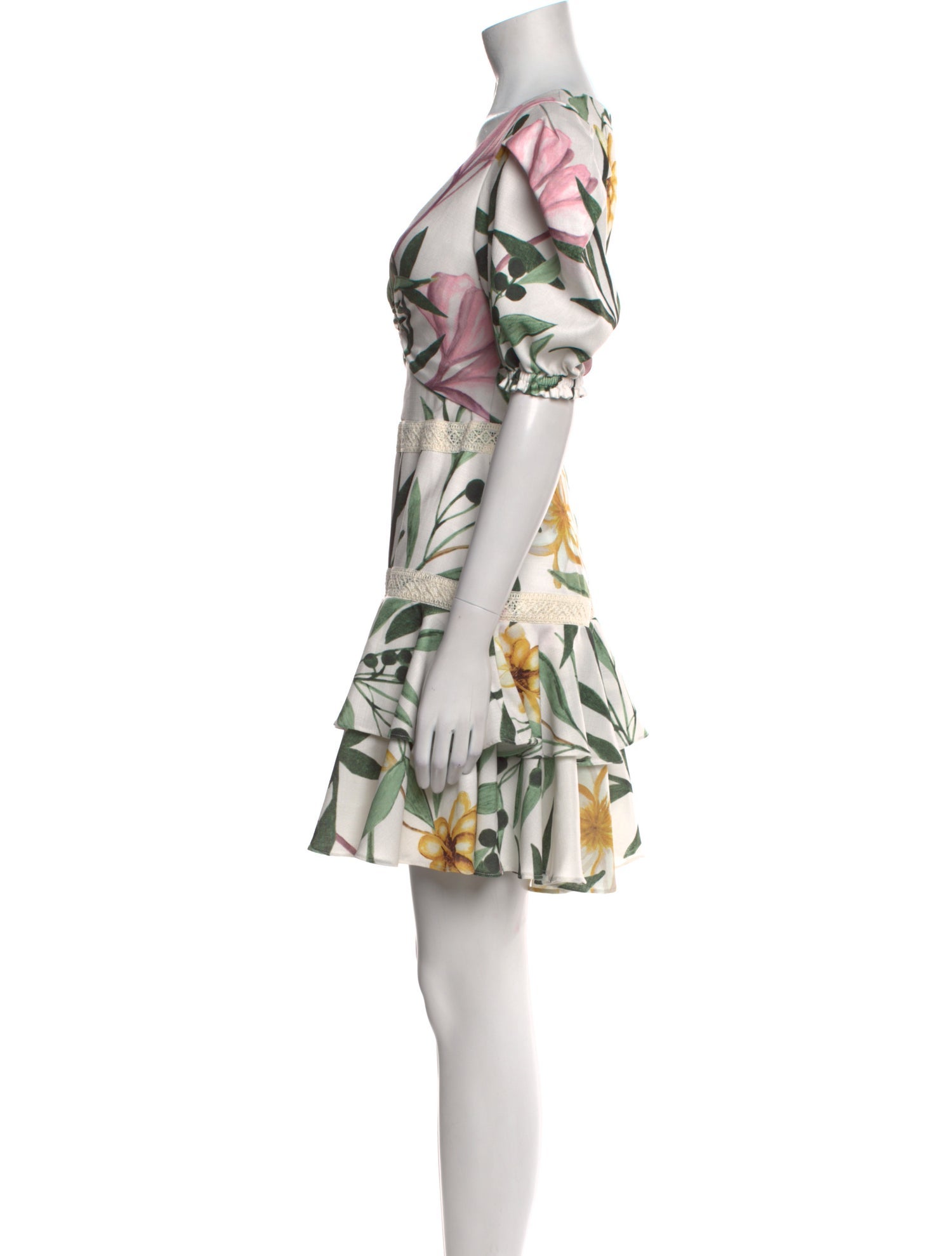 PatBO Floral Print Mini Dress