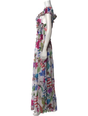 PatBO Floral Print Long Dress