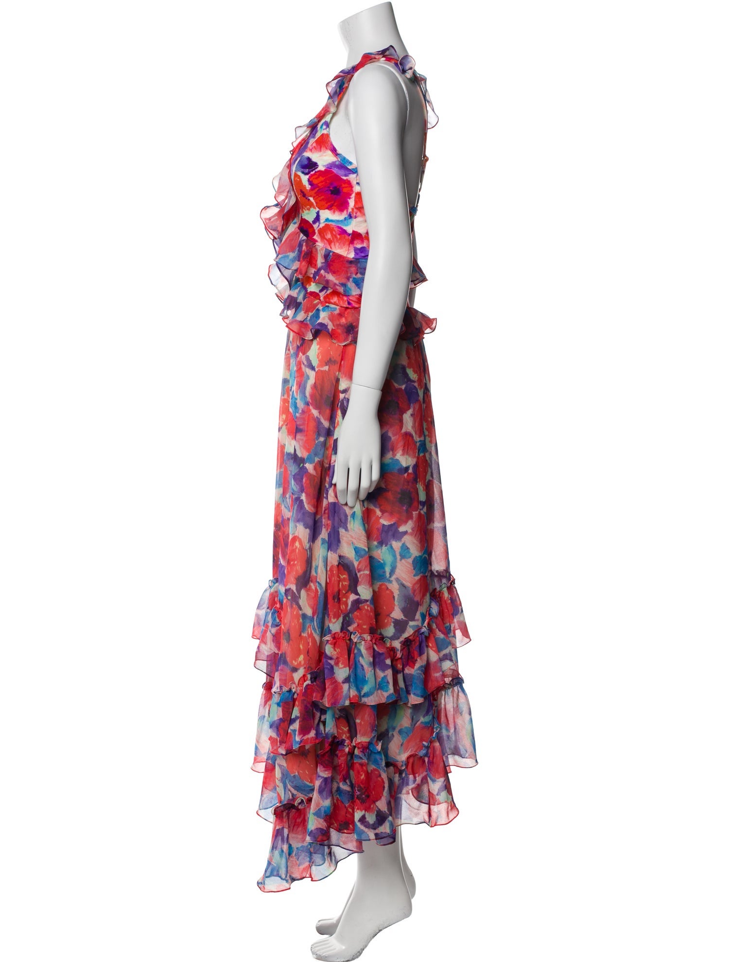 PatBO Floral Print Midi Length Dress