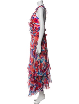 PatBO Floral Print Midi Length Dress