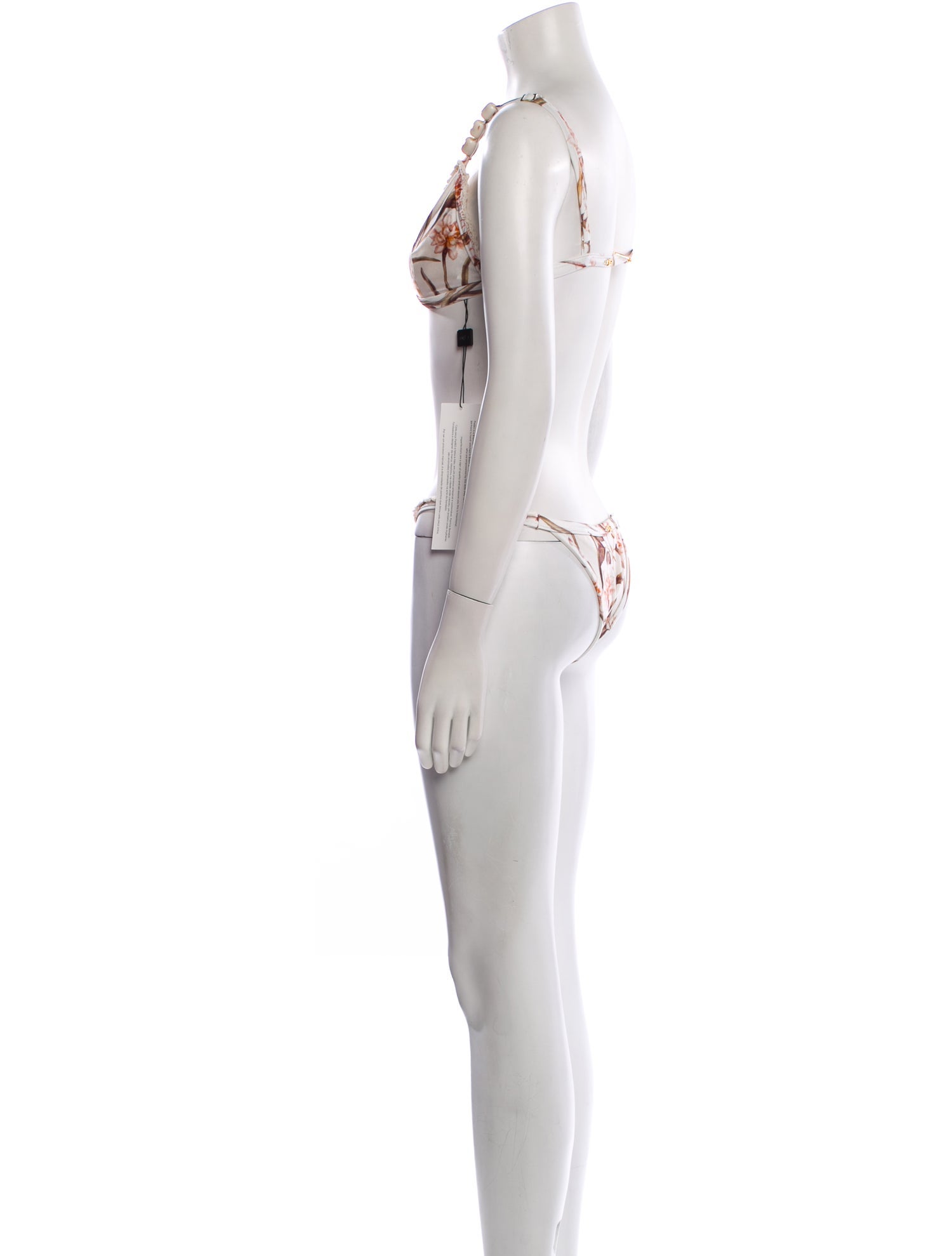 PatBO Floral Print Braided Accents Bikini