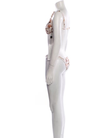 PatBO Floral Print Braided Accents Bikini