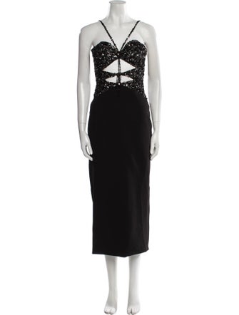 PatBO V-Neck Long Dress