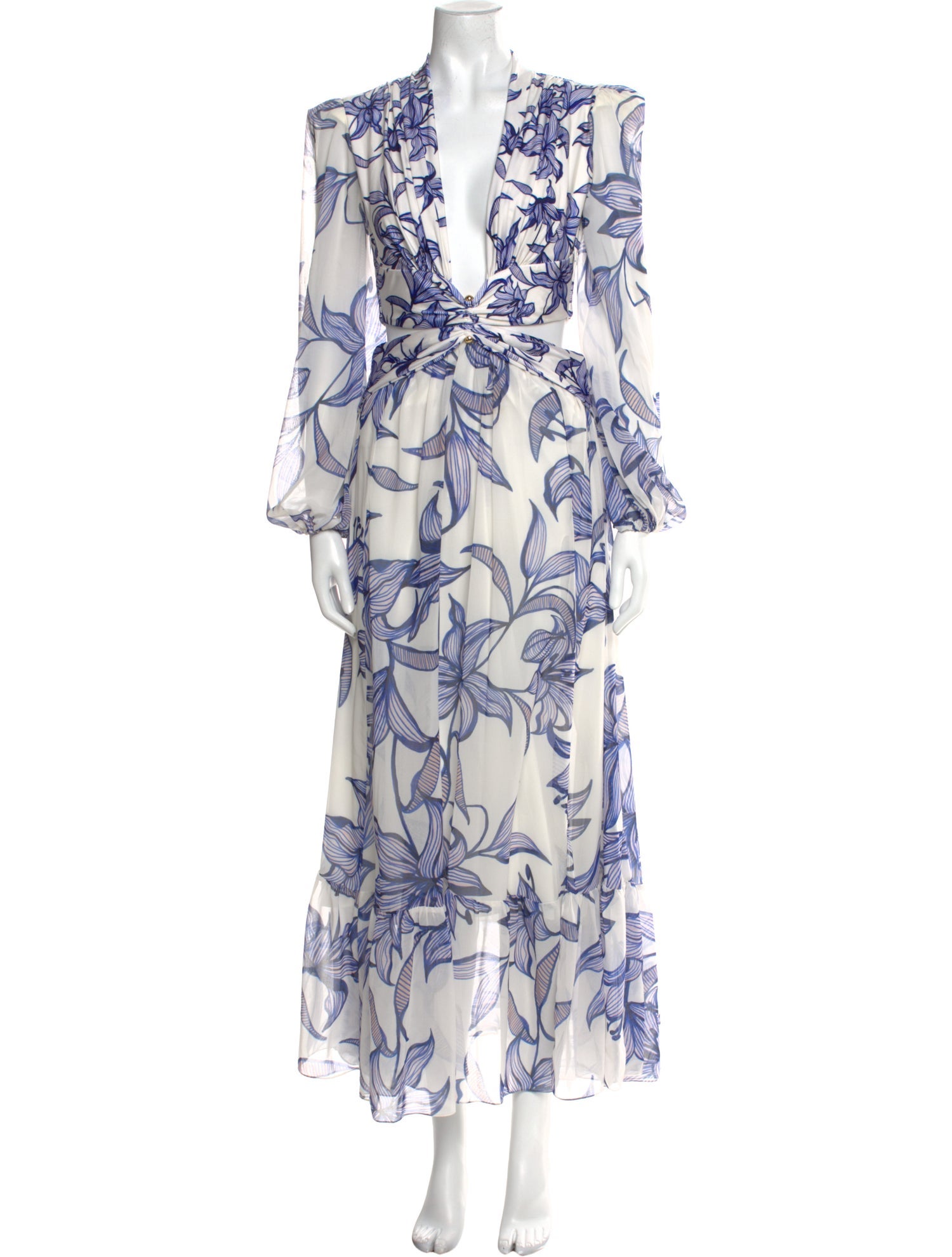 PatBO Floral Print Long Dress