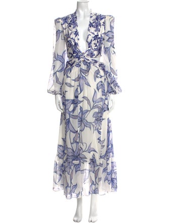 PatBO Floral Print Long Dress