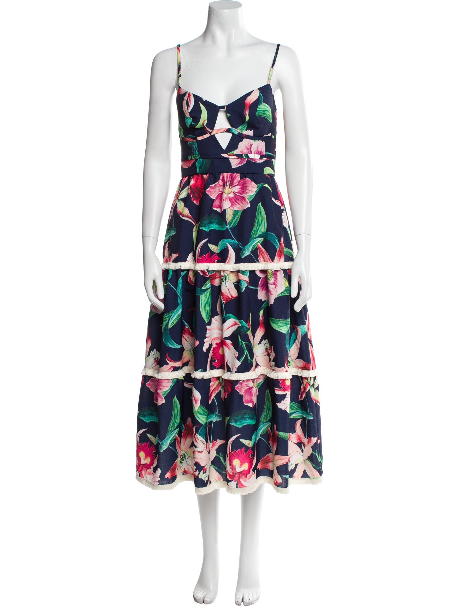 PatBO Floral Print Long Dress w/ Tags