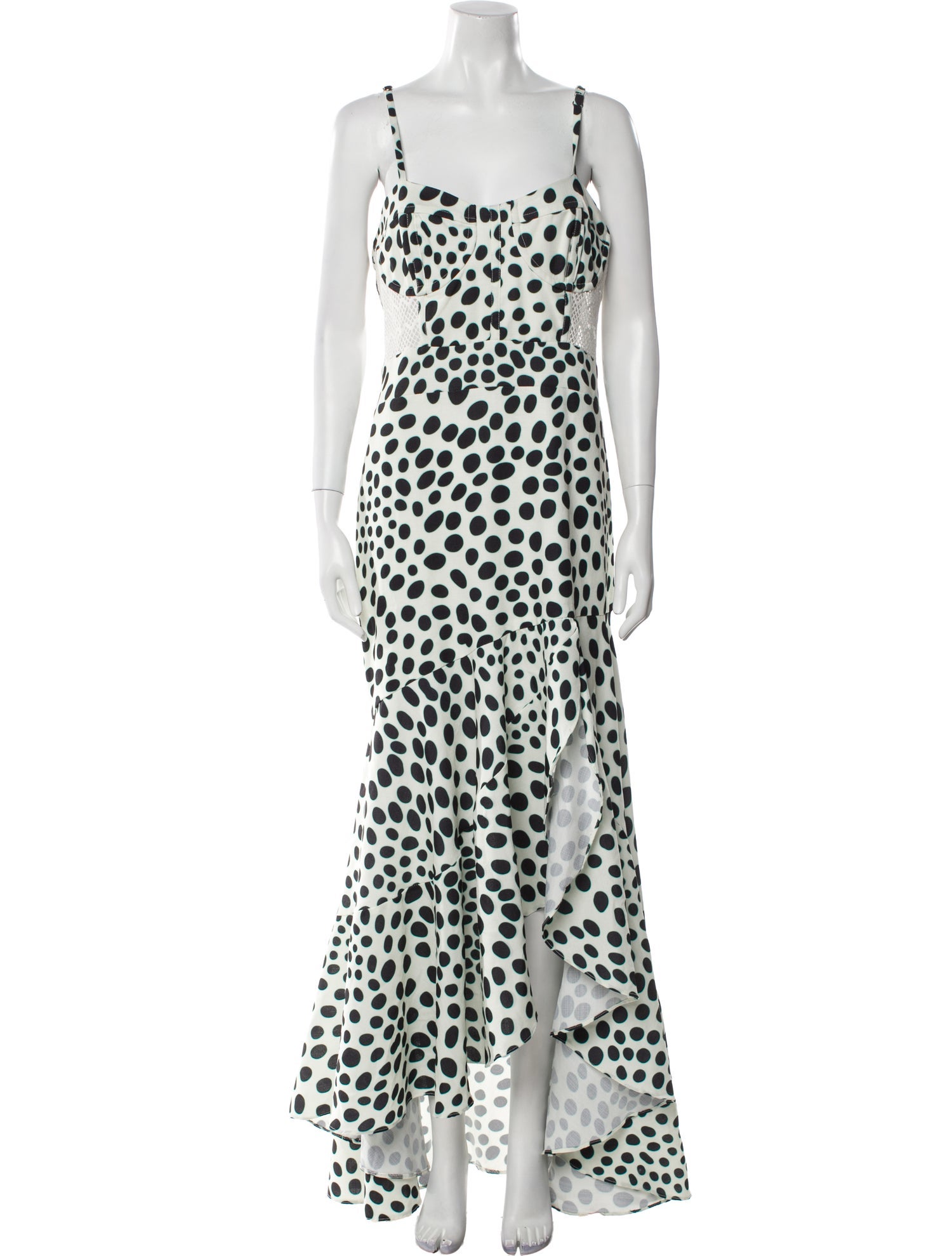 PatBO Polka Dot Print Long Dress
