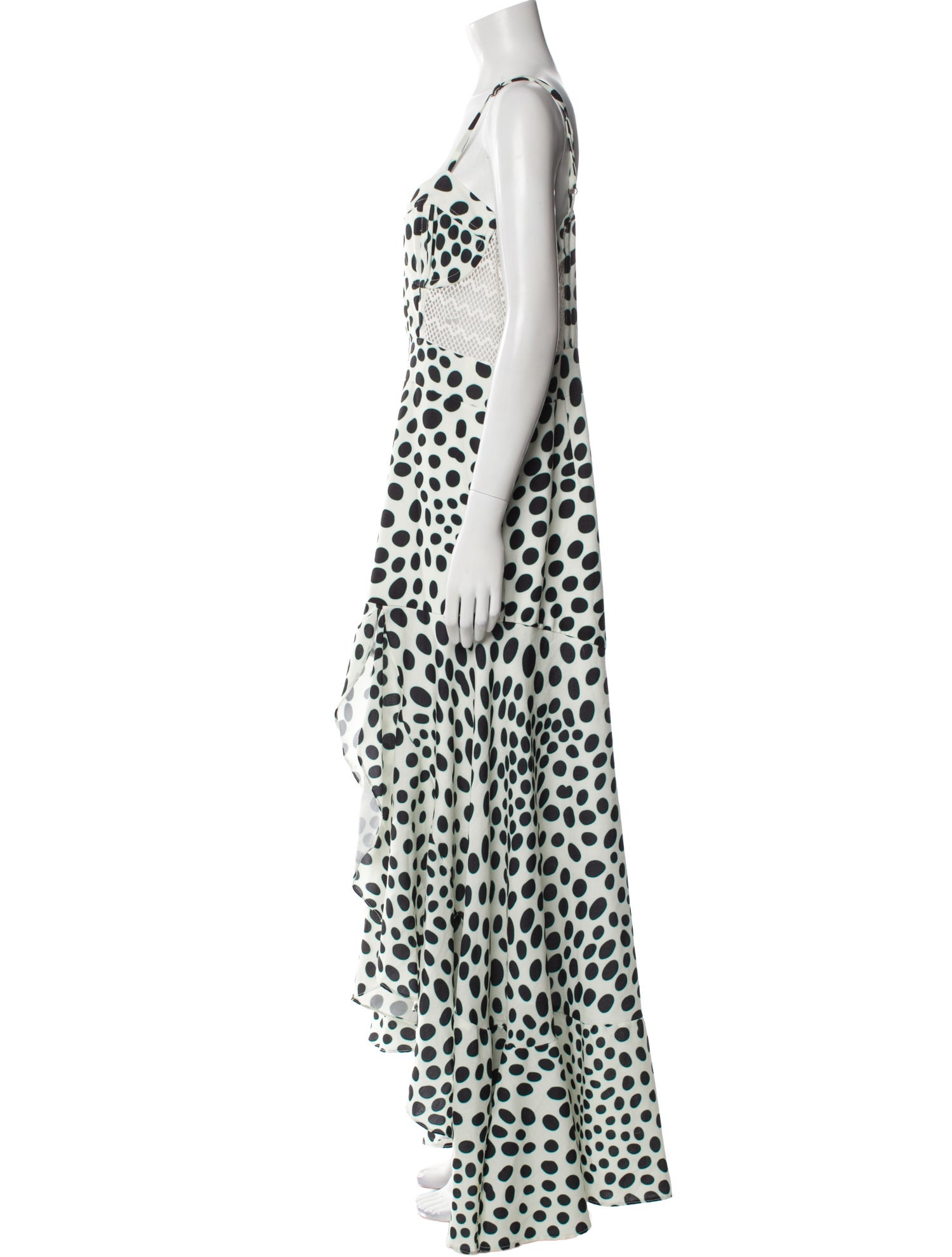 PatBO Polka Dot Print Long Dress
