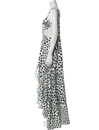 PatBO Polka Dot Print Long Dress