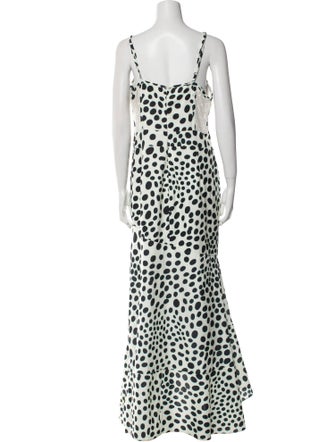 PatBO Polka Dot Print Long Dress