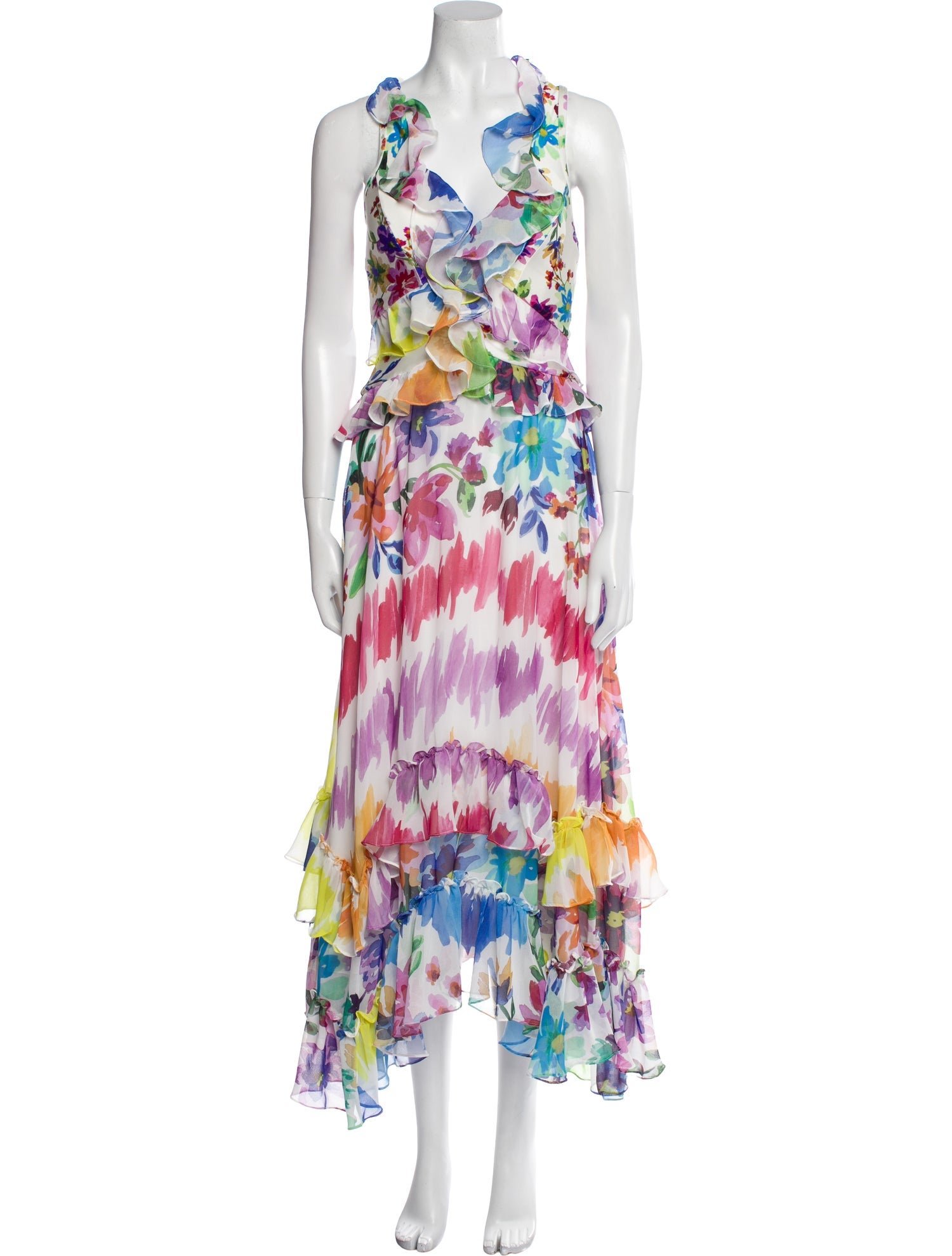 PatBO Floral Print Long Dress