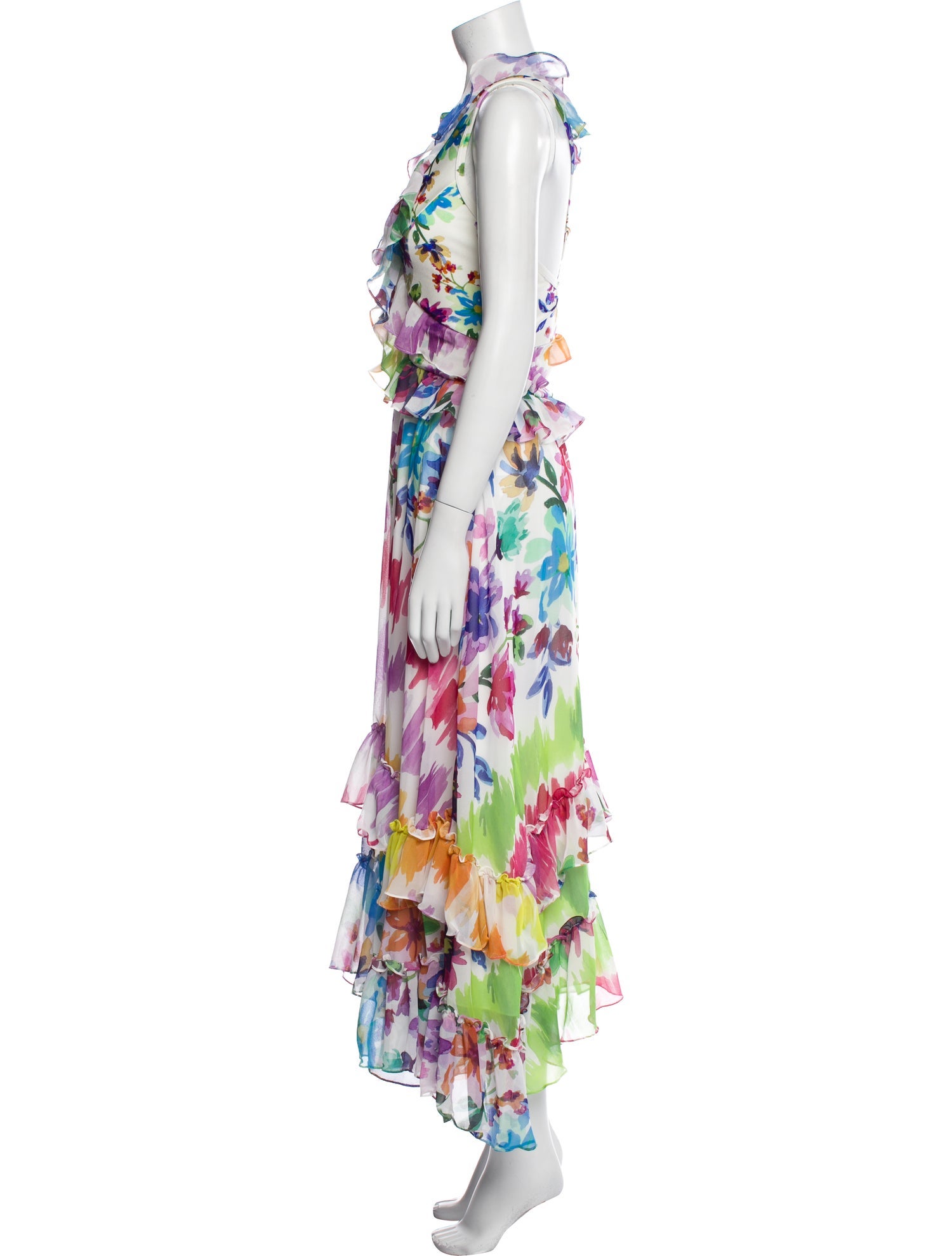 PatBO Floral Print Long Dress