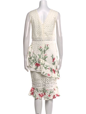 PatBO Floral Print Midi Length Dress