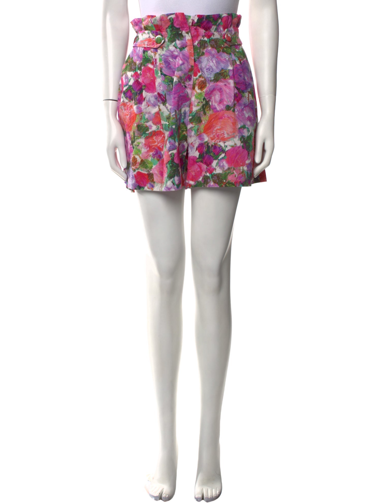 PatBO Floral Print Mini Shorts