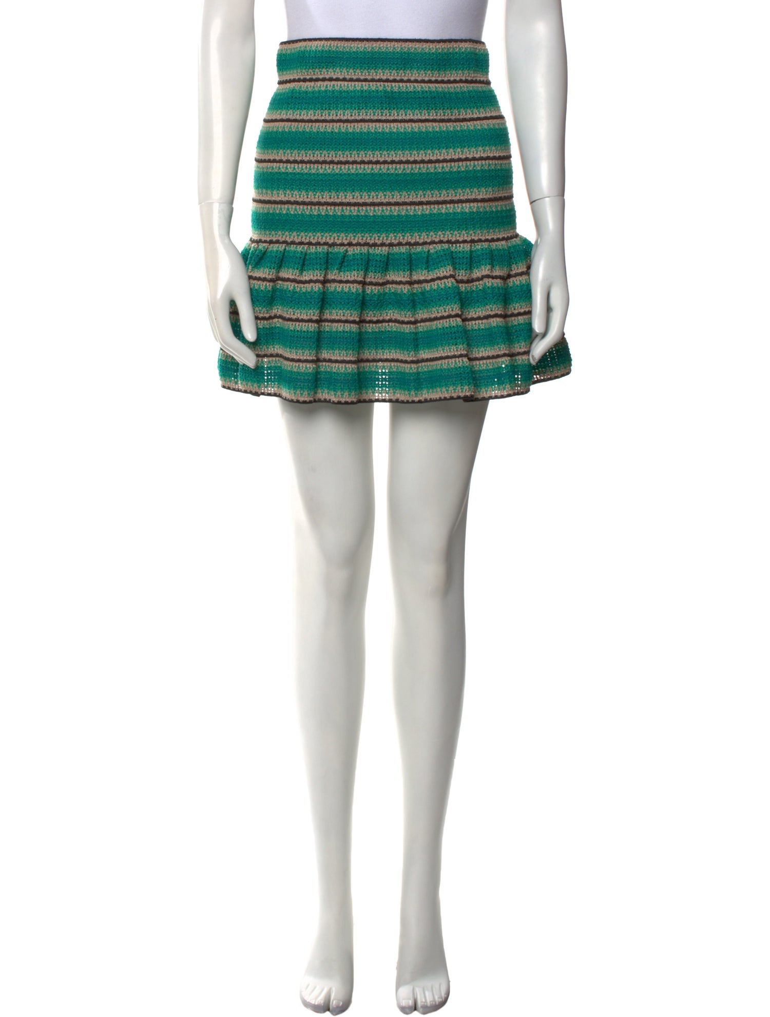 PatBO Striped Mini Skirt
