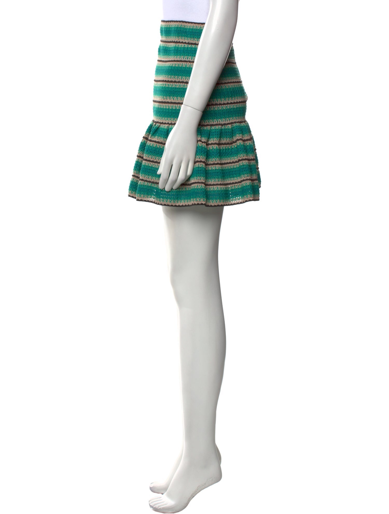 PatBO Striped Mini Skirt